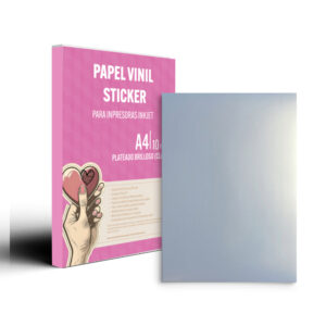 HL177VPB - Vinil Adhesivo Plateado Brilloso Imprimible