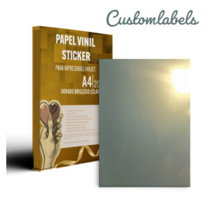 Vinil Adhesivo Dorado Brilloso Imprimible