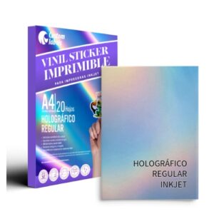 Vinilo Adhesivo Sticker Holográfico Regular Imprimible